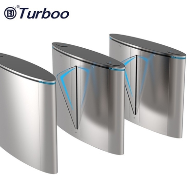 Beli SUS304 Flap Barrier Turnstile Gate RFID Pengenalan Wajah Sidik Jari Untuk Hotel Kantor online manufacture