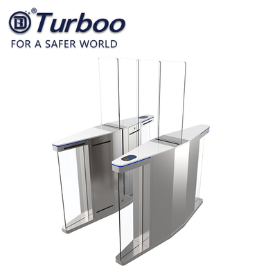 Beli SUS304 RS485 Tempered Glass Sliding Turnstile Gate Tinggi Penuh online manufacture