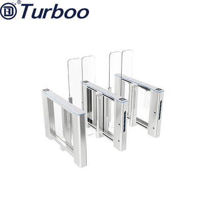 Beli 1.7m Tinggi Kaca Flap Kantor Keamanan Barrier Gate Dengan Marmer / Kaca Badan online manufacture