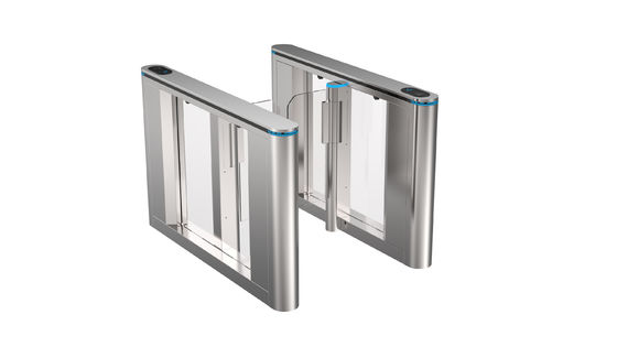 Keamanan RS485 Swing Barrier Gate Turnstile Speed ​​​​Gate Turnstile Dengan Lampu RGB