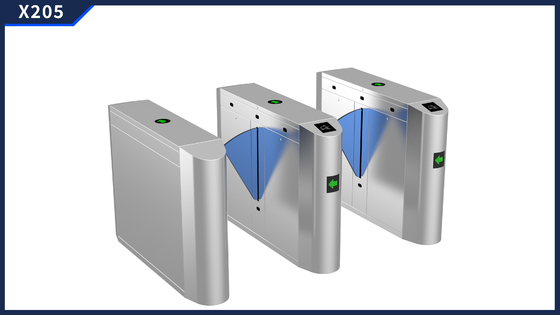 Akrilik Biru SUS304 Keamanan Flap Barrier Gate RFID IC ID CARD Sistem Kontrol Akses