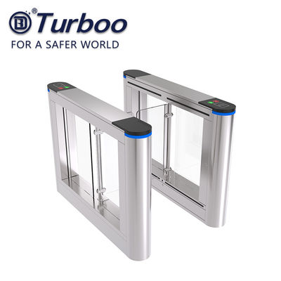 900mm Wide 1.5mm Acrylic Swing Gate Turnstile Dengan Unit Pengenalan Wajah