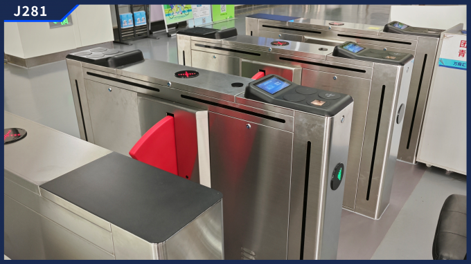 Flap Turnstile Gate J281 Sistem Kemampuan ODM / OEM Profesional Manajemen Perangkat Lunak 3