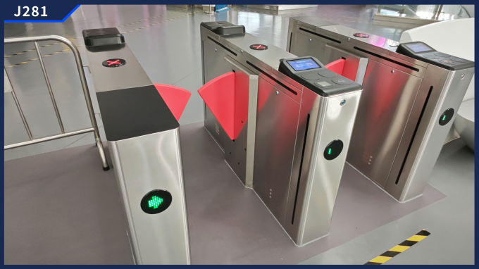 Flap Turnstile Gate J281 Sistem Kemampuan ODM / OEM Profesional Manajemen Perangkat Lunak 4