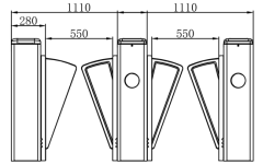 Flap Turnstile Gate J281 Sistem Kemampuan ODM / OEM Profesional Manajemen Perangkat Lunak 0