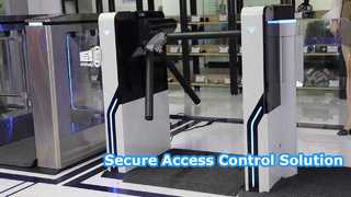 Lihat 24V EF1213 Tripod Mekanisme Gerbang Pintu Putar Kolektor RFID Demo Kontrol Keamanan Kartu Gesek Gym