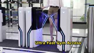 Lihat Mekanisme Flap Barrier Gate EF2213 dengan Gym Swipe Card dan Demo Waktu Pengoperasian RFID 0,2 Detik