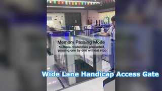 Lihat Mengapa Memilih Pintu Putar Jalur Lebar H324 1100mm 30w SUS304 Kartu RFID Swing Barrier Gate Untuk Handicap